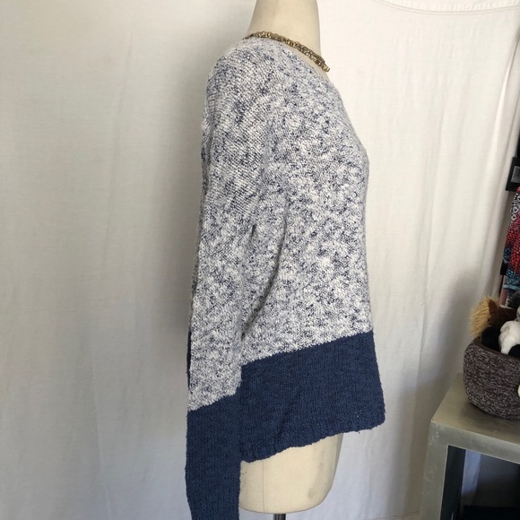 Vince Sweater Linen cotton blend marbled two tone pullover size S - Picture 2 of 7